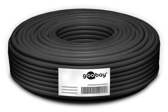 20221102114416_8d6a1572.jpeg Goobay S/FTP Cat.7 (10Gbps) Καλώδιο Δικτύου Ethernet χωρίς ακροδέκτες 100m Μαύρο 52768 - Image 1