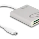 DeLock Card Reader Type-C για SD/microSD/CompactFlash Γκρι (91005)