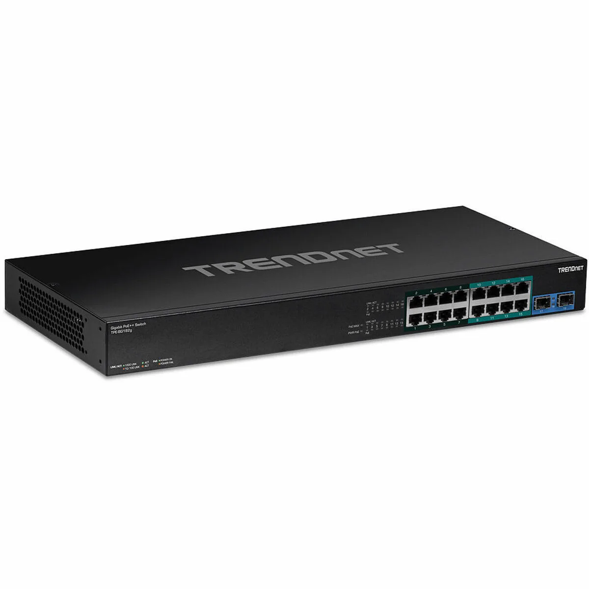 Trendnet TPE-BG182G Unmanaged L2 PoE++ Switch με 16 Θύρες Gigabit (1Gbps) Ethernet και 2 SFP Θύρες - Image 1