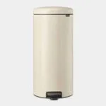 Brabantia New Icon Κάδος Απορριμμάτων Μεταλλικός με Πεντάλ Steel Matt 30lt 149962