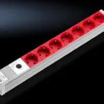Rittal Πολύπριζο 7 Θέσεων με USB-A, Διακόπτη και Καλώδιο 2m Κόκκινο 7240260