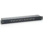 Equip Patch Panel Shielded για Rack 1U 19" 16 Θυρών cat6 Μαύρο 326416