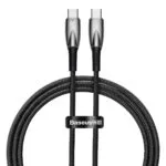Baseus Glimmer Braided USB 2.0 Cable USB-C male - USB-C 100W PD Μαύρο 1m CADH000701
