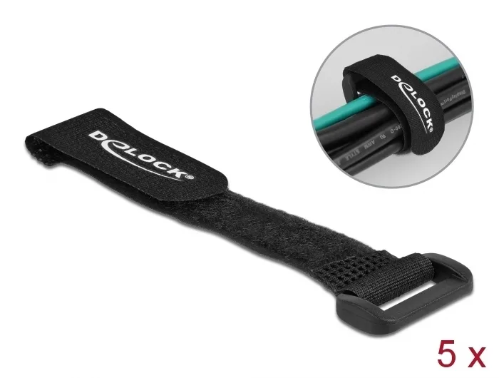 20221212172705_delock_velcro_dematika_kalodion_20x150mm_mayro_5tmch.jpeg DeLock Δεματικά Καλωδίων Πλαστικά 20mmx150mm σε Μαύρο χρώμα (5τμχ) (19525) - Image 1