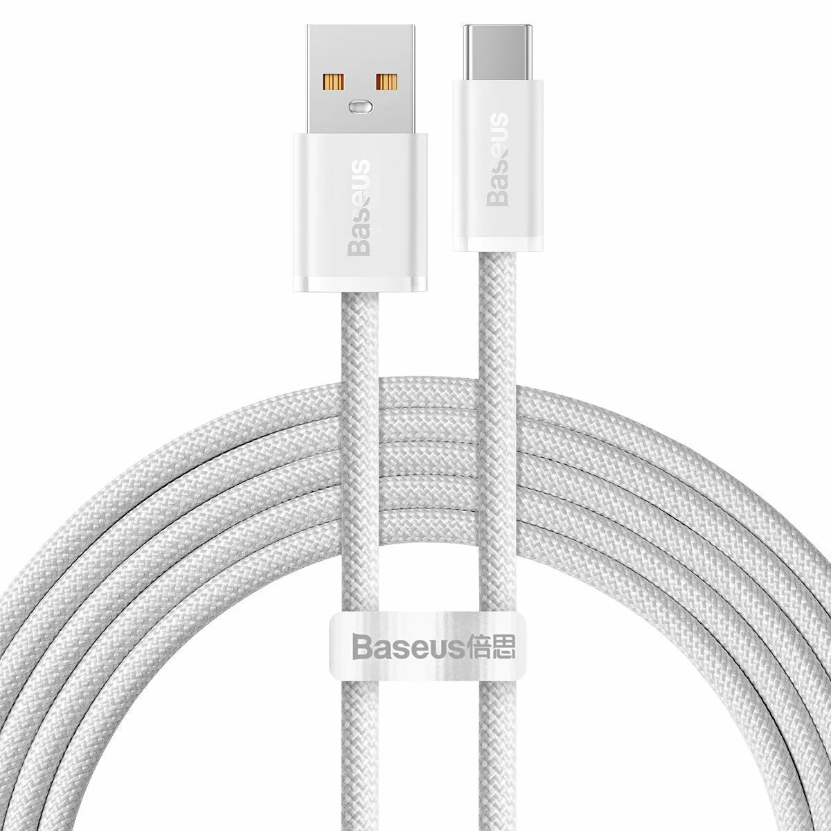 Baseus Dynamic Braided USB 2.0 Cable USB-C male - USB-A 100W PD Λευκό 2m CALD000702 - Image 1