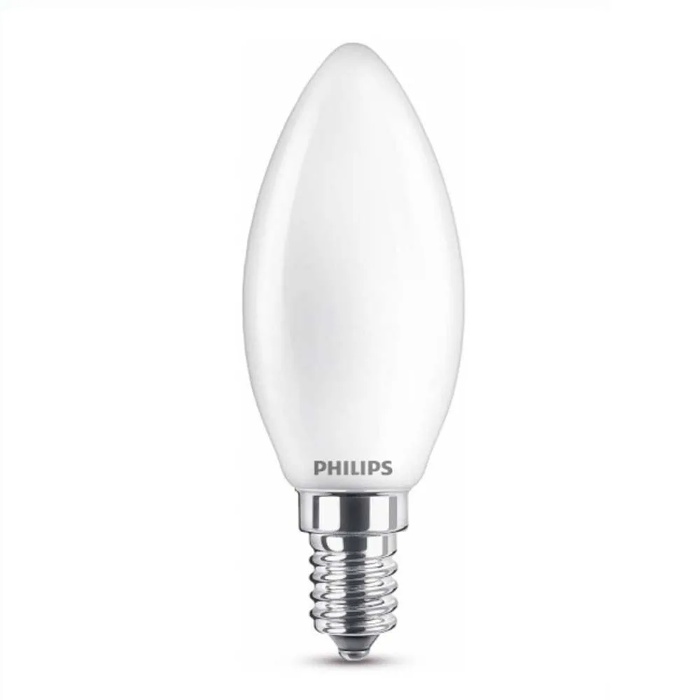 Philips Λάμπα LED 4.3W 97mm για Ντουί E14 και Σχήμα B35 Θερμό Λευκό 470lm 929001345355 - Image 1