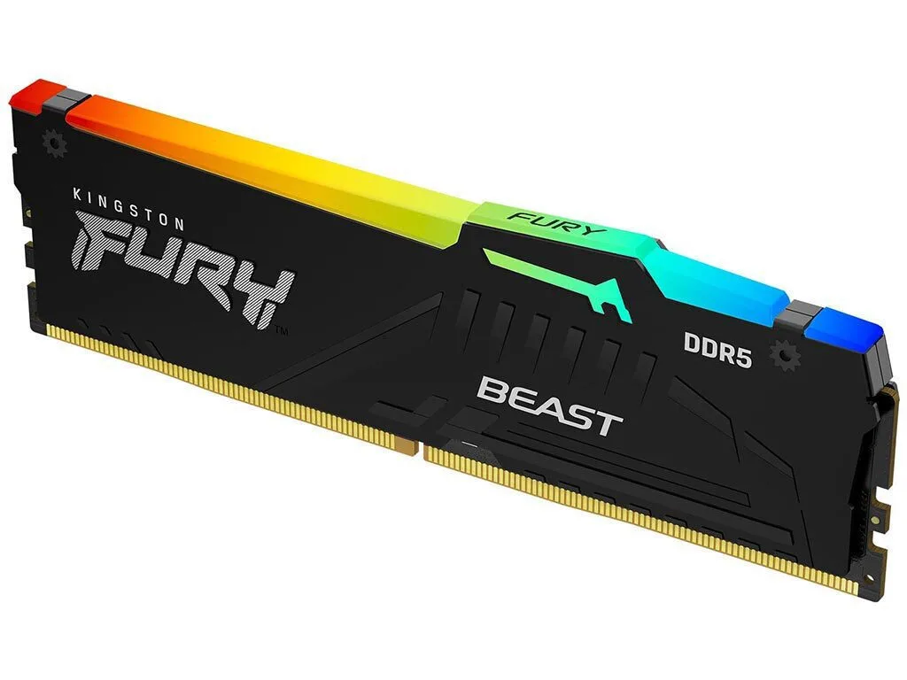 Kingston Fury Beast RGB DDR5 με Module 1x8GB και Ταχύτητα 5600 για Desktop KF556C36BBEA-8 - Image 1