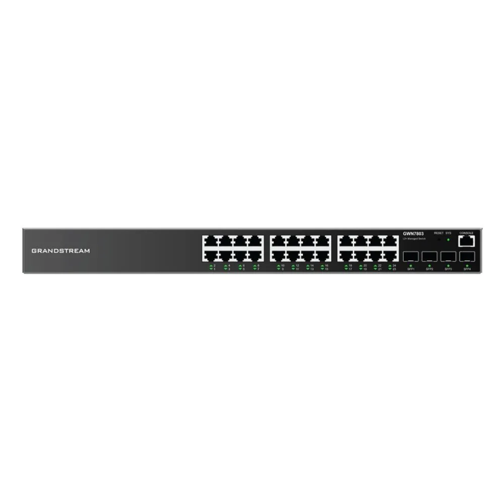 Grandstream GWN7803P Managed L2 PoE+ Switch με 24 Θύρες Gigabit (1Gbps) Ethernet και 4 SFP Θύρες - Image 1