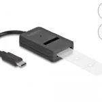 DeLock 64198 M.2 NVMe PCIe - USB-C Μαύρο
