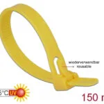 DeLock Δεματικά Καλωδίων Πλαστικά 150mmx7.5mm σε Κίτρινο χρώμα (100τμχ) (18760)