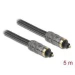 DeLock Optical Audio Cable TOS male - TOS male Μαύρο 5m (86986)