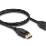 DeLock Cable DisplayPort male - DisplayPort female 1m Μαύρο (80001)