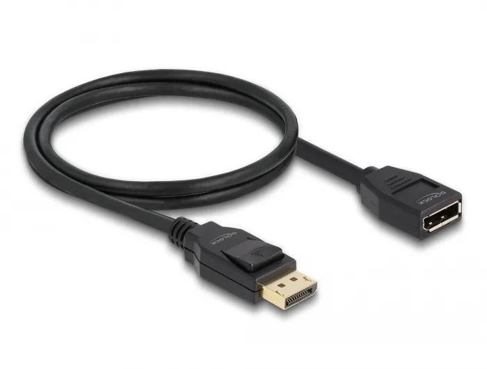 20230124142508_delock_cable_displayport_male_displayport_female_1m_mayro_80001.jpeg DeLock Cable DisplayPort male - DisplayPort female 1m Μαύρο (80001) - Image 1
