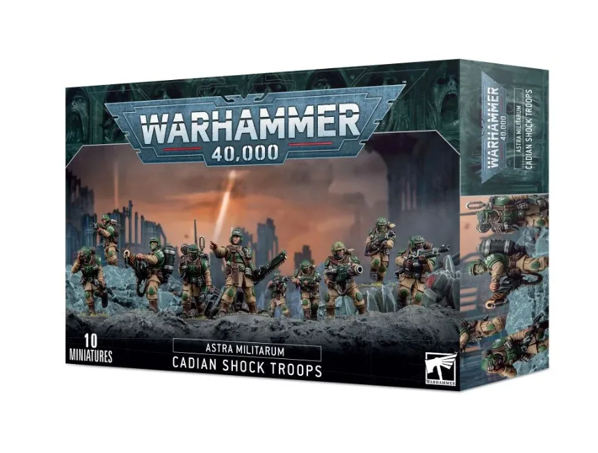 Games Workshop Warhammer Figure 40000 - Astra Militarum: Cadian Shock Troops - Image 1