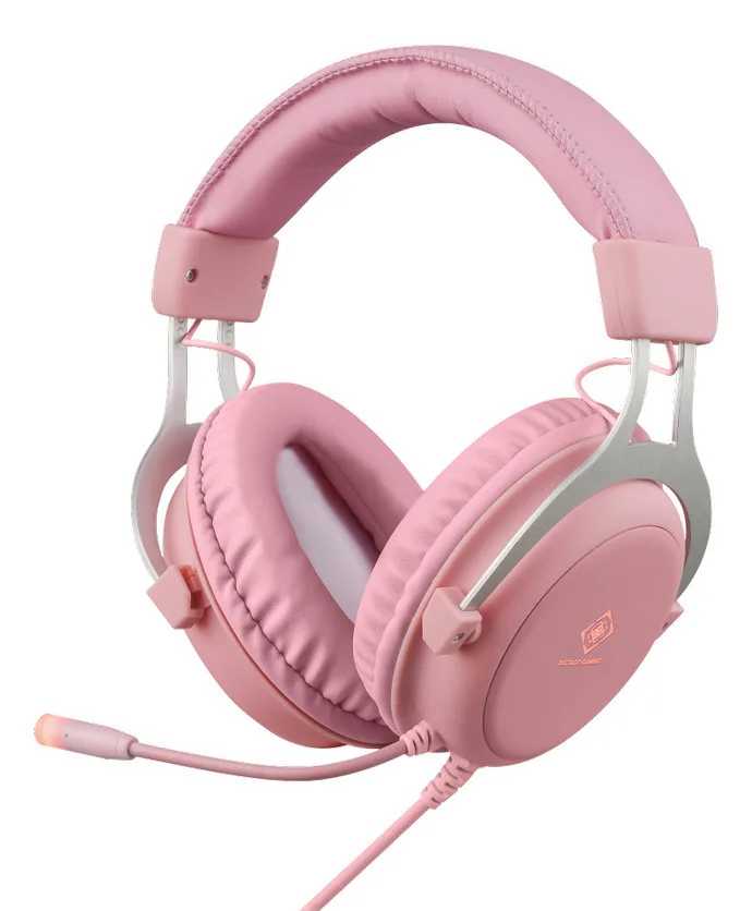 Deltaco PH85 Over Ear Gaming Headset με σύνδεση 2x3.5mm / USB Ροζ - Image 1