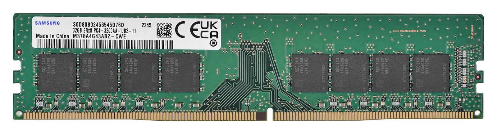 20230217161833_c49158ea.jpeg Samsung DDR4 με Module 1x32GB και Ταχύτητα 3200 για Desktop M378A4G43AB2-CWE - Image 1