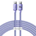 Baseus Crystal Shine Braided USB 2.0 Cable USB-C male - USB-C 100W PD Μωβ 2m CAJY000705