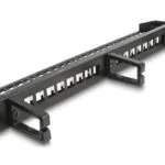 DeLock Patch Panel Keystone για Rack 1U 19" 16 Θυρών Μαύρο 66237