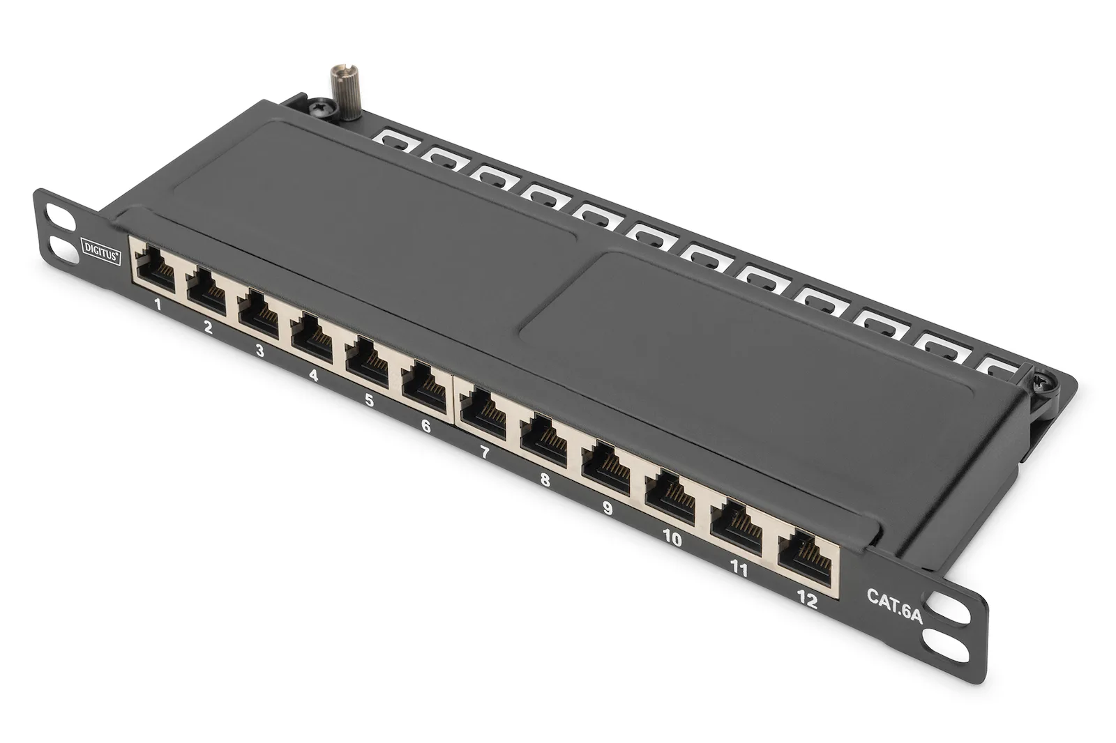 20230224155408_digitus_patch_panel_keystone_gia_rack_0_5u_10_12_thyron_cat6a_gri_dn_91612s_sl_ea.jpeg Digitus Patch Panel Keystone για Rack 0.5U 10" 12 Θυρών cat6a Γκρι DN-91612S-SL-EA - Image 1