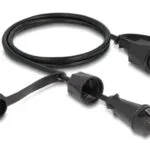 DeLock U/FTP (STP) Cat.6 (Gigabit) Καλώδιο Δικτύου Ethernet εξωτερικού χώρου 1m Μαύρο 80166
