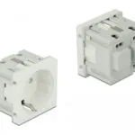 DeLock Easy 45 Μονή Χωνευτή Πρίζα Ρεύματος Λευκή 81392