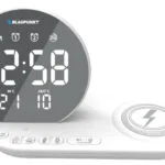 Blaupunkt Επιτραπέζιο Ψηφιακό Ρολόι με Ξυπνητήρι, Ραδιόφωνο και Ασύρματη Φόρτιση White CR85WH