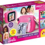 Lisciani Giochi Barbie Print Camera Instant Photos Παιδική Φωτογραφική Μηχανή με Θερμική Εκτύπωση Οπτικού Ζουμ 25x Ροζ
