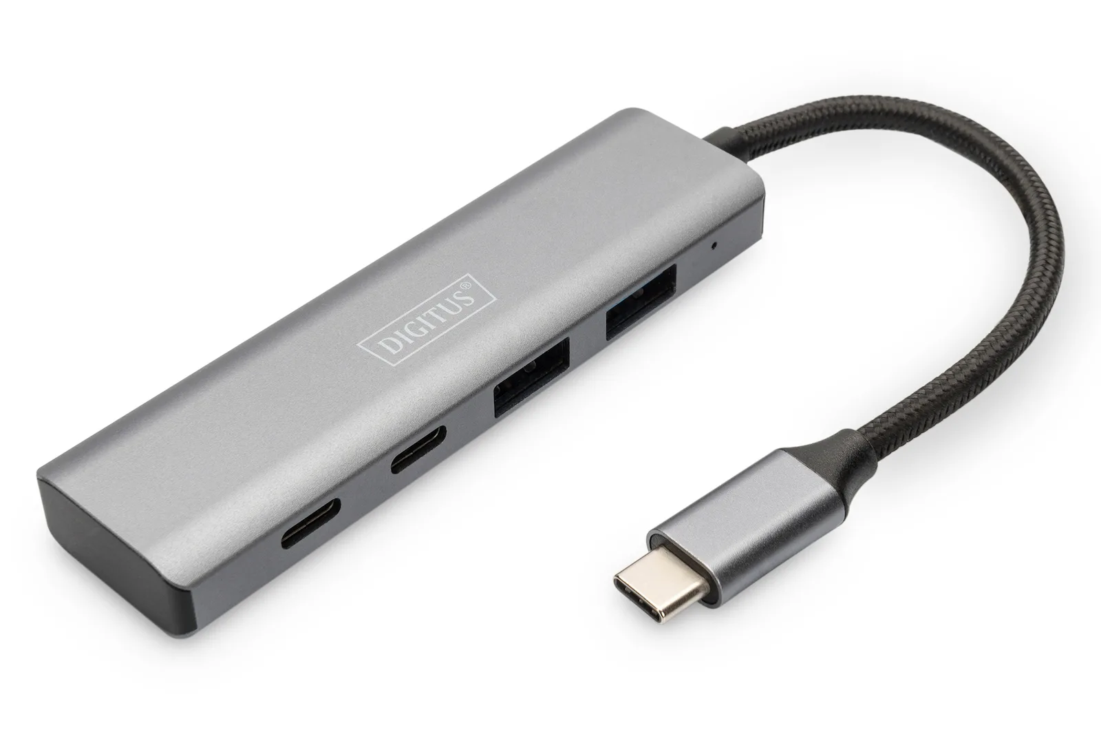 Digitus Hub 4 Θυρών USB 3.1 με σύνδεση USB-C Γκρι DA-70245 - Image 1