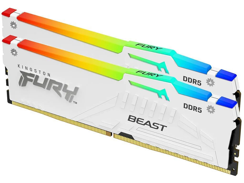 Kingston Fury Beast RGB DDR5 64GB RAM με 2x32GB Modules και Ταχύτητα 5600 για Desktop KF556C40BWAK2-64 - Image 1