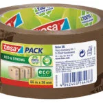 Tesa Ταινία Συσκευασίας Eco & Strong 58155 Χαμηλού Θορύβου 50mm x 66m σε Καφέ Χρώμα