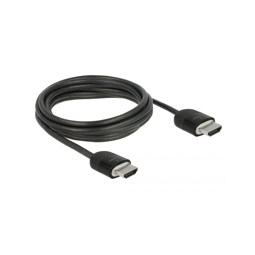 DeLock Premium HDMI 2.0 Premium High Speed 4K 60Hz HDR Cable HDMI male - HDMI male 3m Μαύρο 84965 - Image 1