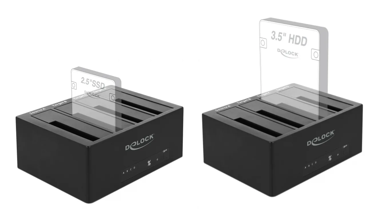 DeLock Docking Station για 4 Σκληρούς Δίσκους SATA 2.5" / 3.5" με σύνδεση USB 3.0 (64063) - Image 1