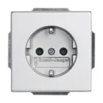 Abb Μονή Χωνευτή Πρίζα Ρεύματος Aluminium 29407