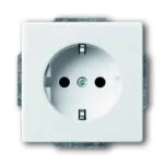 Abb Μονή Χωνευτή Πρίζα Ρεύματος Ivory 20135