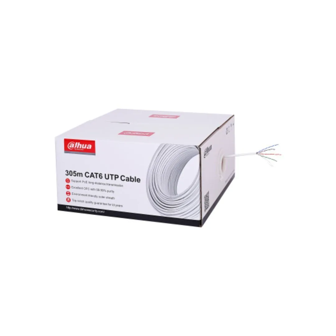 Dahua U/UTP Cat.6 (Gigabit) Καλώδιο Δικτύου Ethernet χωρίς ακροδέκτες 305m Λευκό PFM923I-6U-C - Image 1