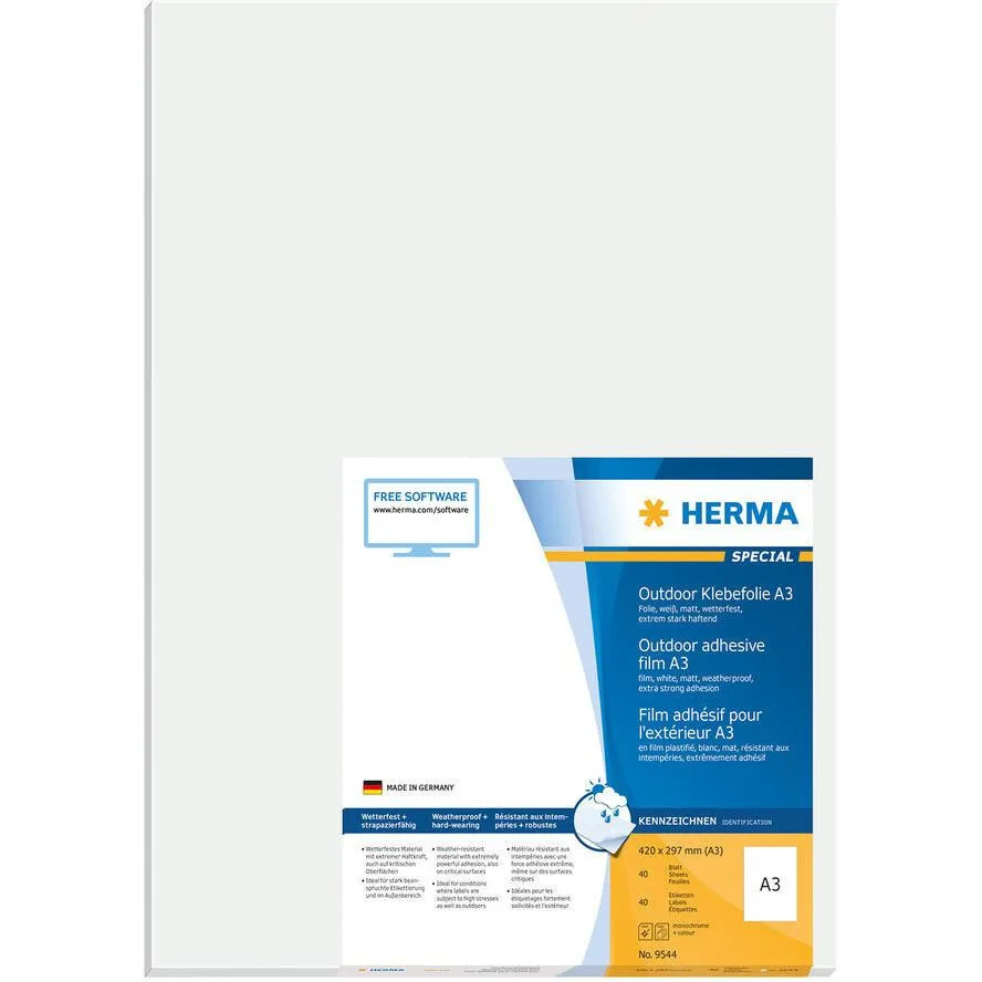 Herma Αυτοκόλλητες Ετικέτες Α4 Ορθογώνιες 9544 297x420mm - Image 1