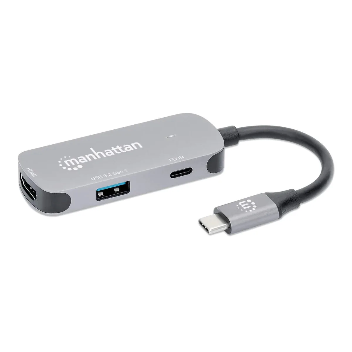 Manhattan USB-C Docking Station με HDMI 4K PD Γκρι (130707) - Image 1