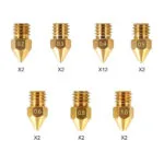 Creality3D MK8 Nozzles Kit (24 pcs) 2x0.2mm 2x0.3mm 12x0.4mm 2x0.5mm 2x0.6mm 2x0.8mm 2x1.0mm