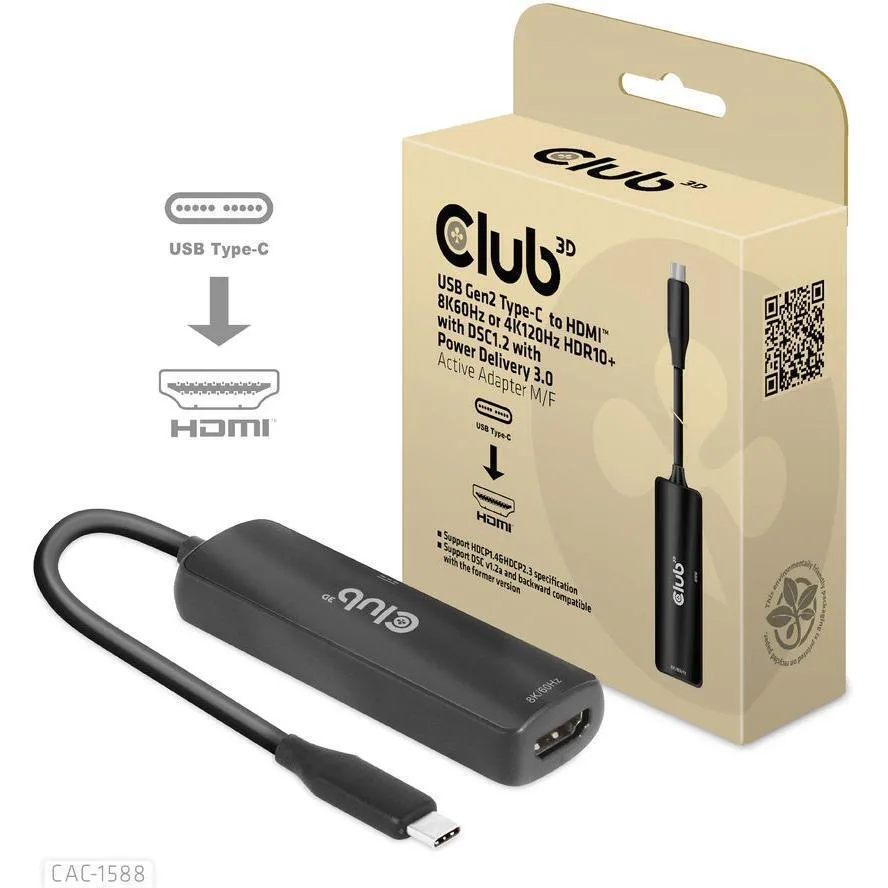 Club3D Μετατροπέας USB-C male σε HDMI female 1τμχ CAC-1588 - Image 1