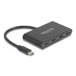 DeLock Hub 4 Θυρών USB 3.2 με σύνδεση USB-C Γκρι 64129