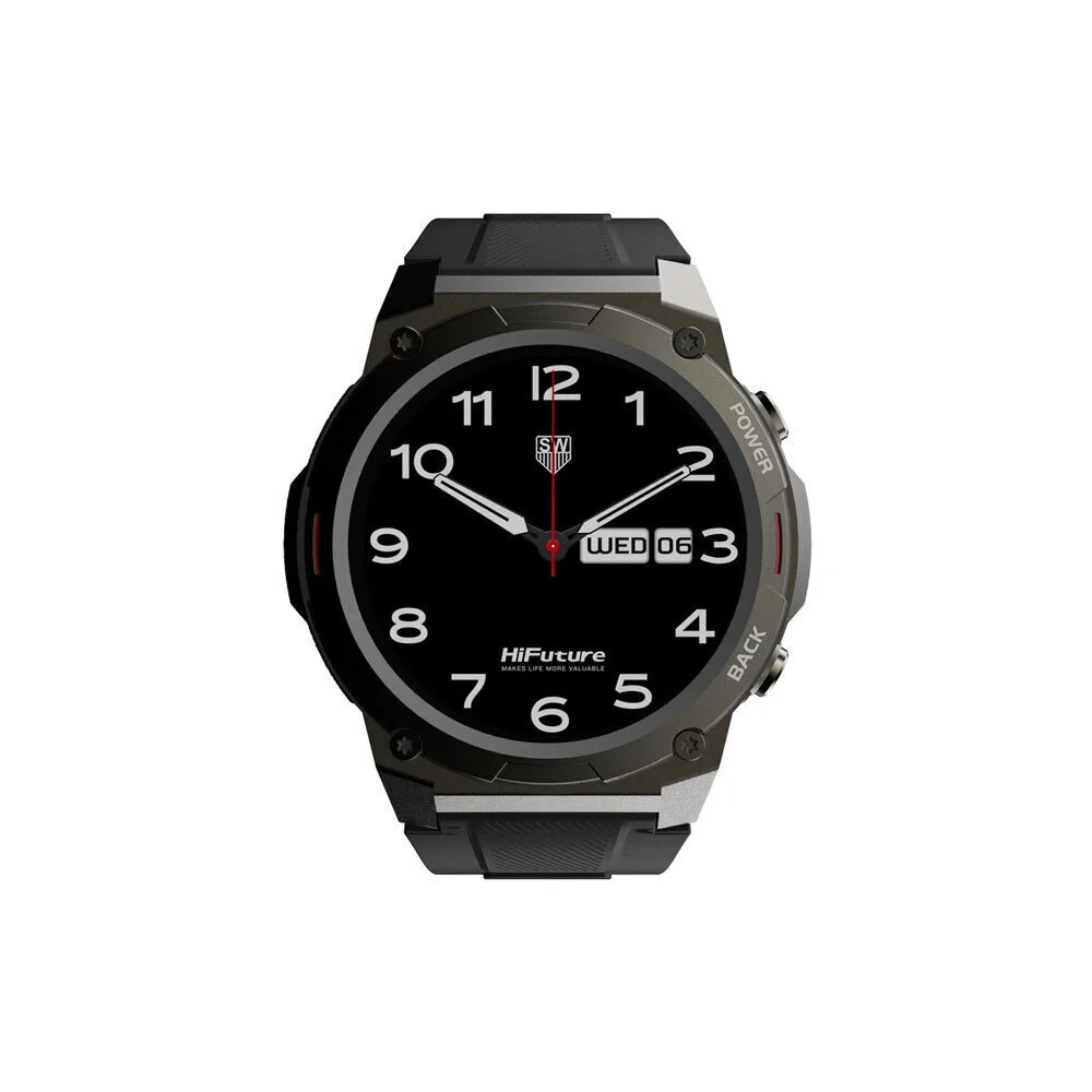 HiFuture FutureGo Mix 2 Stainless Steel Smartwatch με Παλμογράφο (Raven Black) - Image 1
