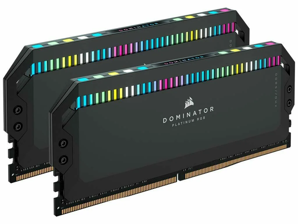 Corsair Dominator Platinum RGB DDR5 64GB RAM με 2x32GB Modules και Ταχύτητα 6600 για Desktop CMT64GX5M2B6600C32 - Image 1