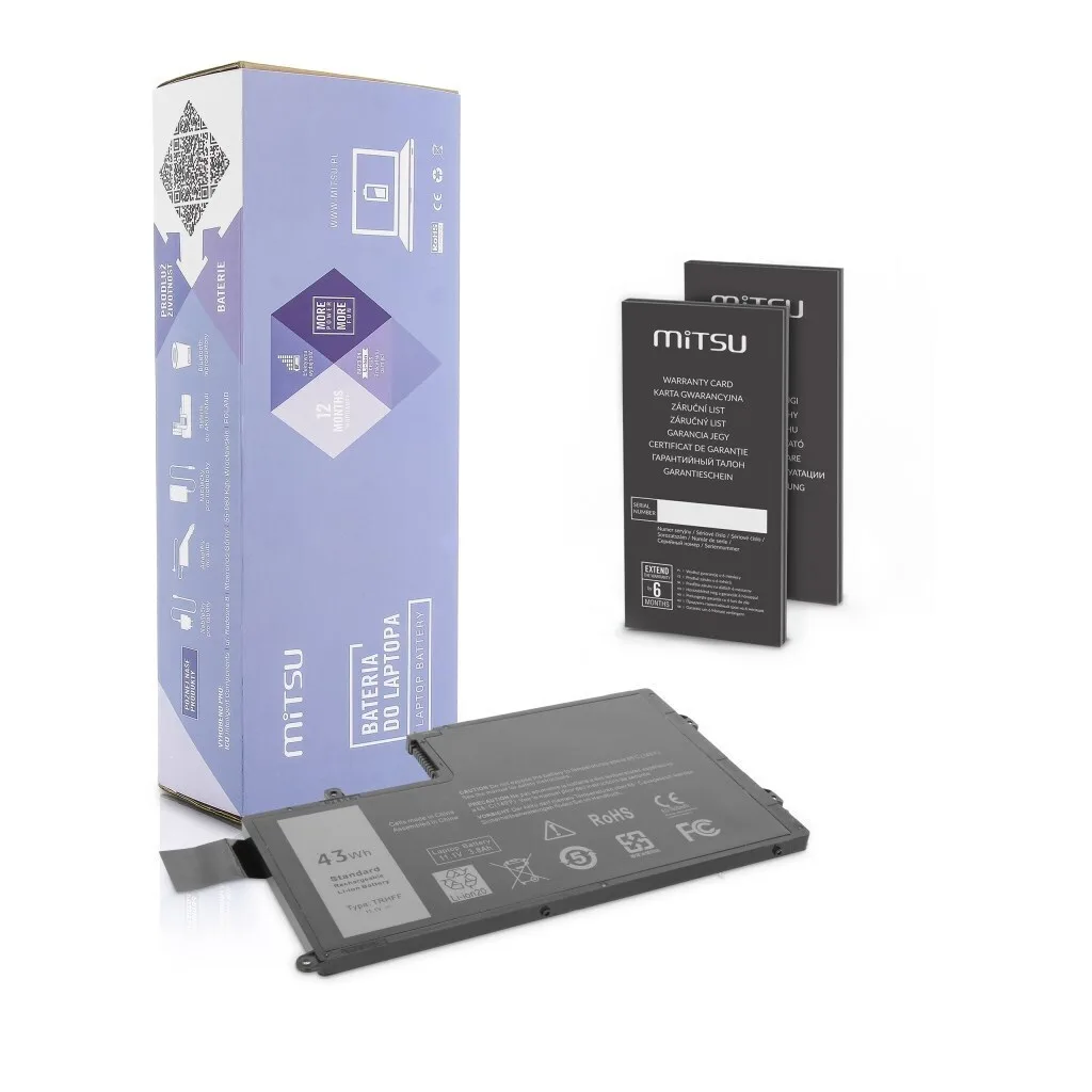 Mitsu Συμβατή Μπαταρία για Dell με 3800mAh (BC/DE-5445) - Image 1