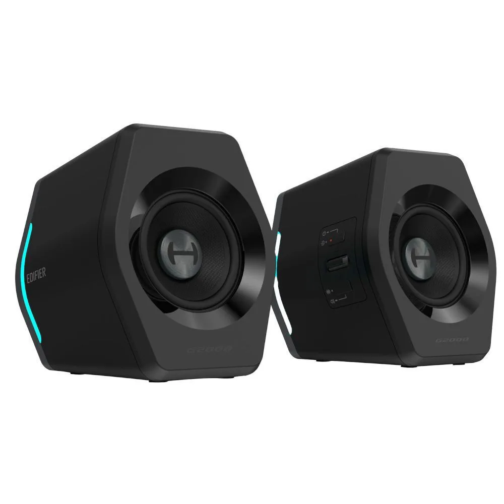 Edifier G2000 RGB Ασύρματα Ηχεία Υπολογιστή 2.0 με RGB Φωτισμό και Bluetooth Ισχύος 32W σε Μαύρο Χρώμα - Image 1