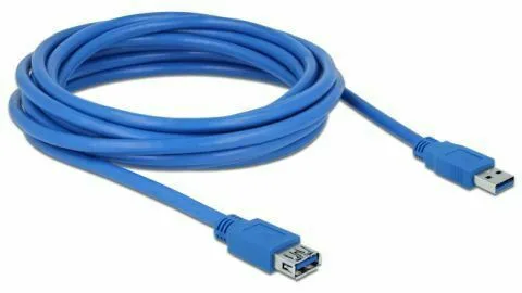 DeLock USB 3.0 Cable USB-A male - USB-A female Μπλε 5m (82541) - Image 1