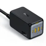 Φορτιστής Χωρίς Καλώδιο GaN με 2 Θύρες USB-A και 2 Θύρες USB-C 120W Power Delivery Μαύρος (AOHi Magcube AOC-C006)