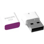 Philips Pico 64GB USB 2.0 Stick Μωβ