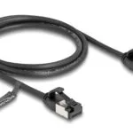 DeLock U/FTP (STP) Cat.8.1 Καλώδιο Δικτύου Ethernet 1m Μαύρο 80183