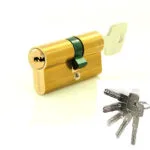 Gevy Κύλινδρος Κλειδαριάς Ασφαλείας 60mm (27-33) με 5 Κλειδιά Χρυσός 310060000