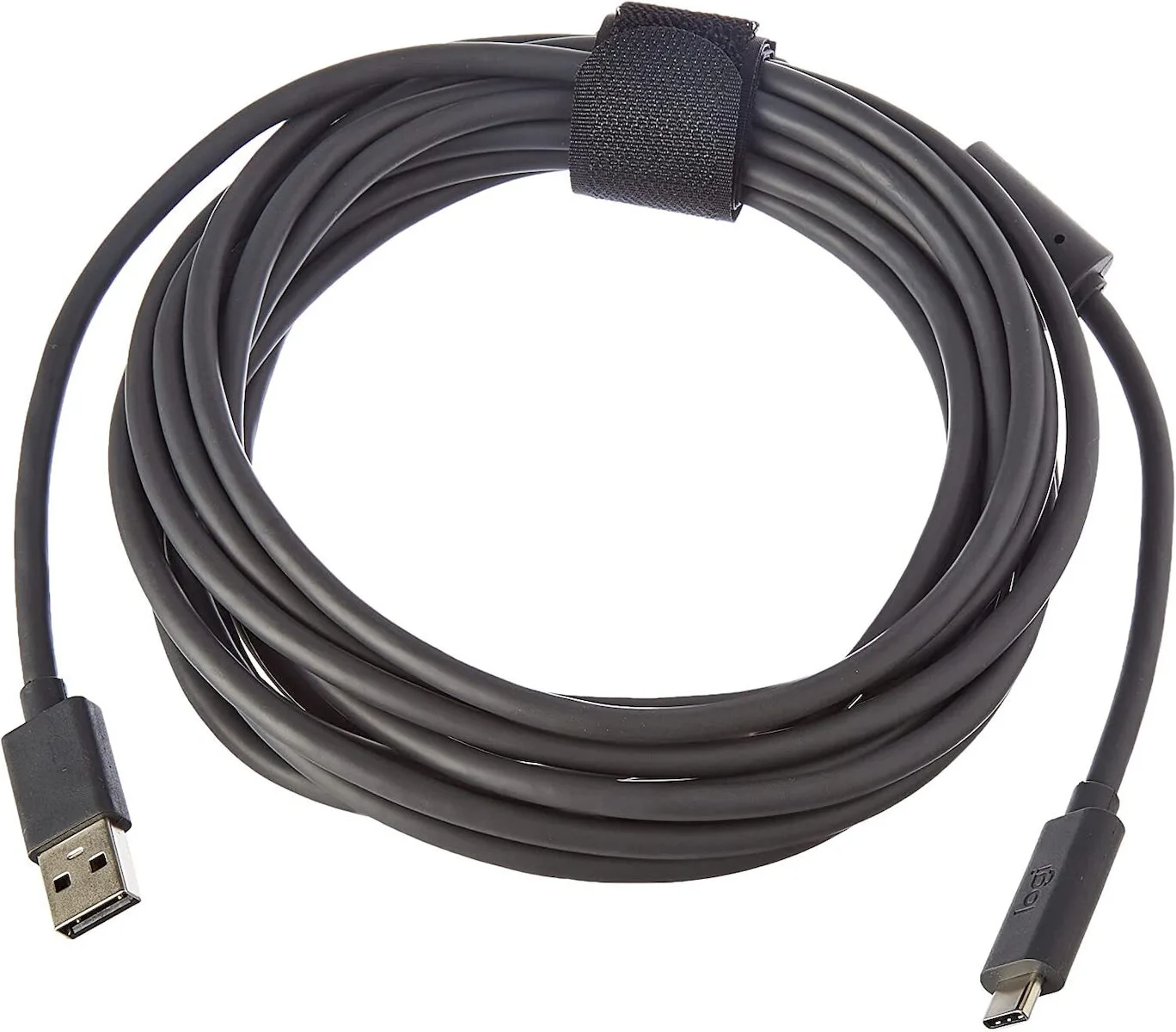 Logitech Meetup USB 2.0 Cable USB-C male - USB-A Μαύρο 5m 993-001391 - Image 1